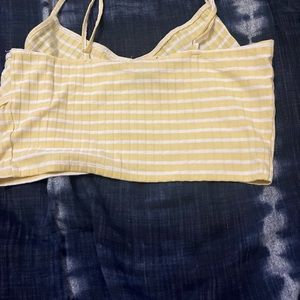 Yellow mini tanktop cropped size M from forever 21